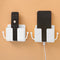 Adhesive Remote Control Mobile Phone Charging Plug Organizer Rack (White) Newly