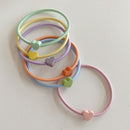 Girls Hair Accessories Candy Color Hair Rope Heart Hair Tie Ponytail Holders