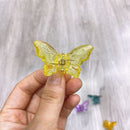 Butterfly Hair Claws Clip Women Korean Transparent Sweet Hairpin (Yellow) Newly