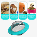 Dog Puzzle Food Dispener Multifunctional Flying Saucer Slow Feeder (Blue) Newly