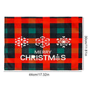 Linen Plaid Place Mat Tableware Pad Heat Insulation Dine Placemat for Xmas De