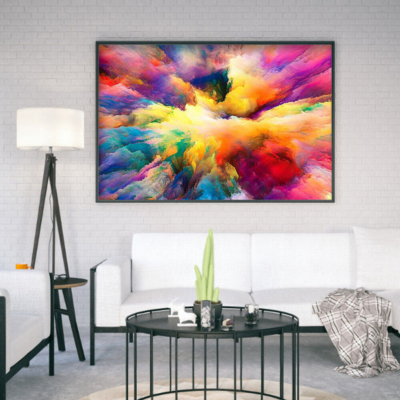 5D DIY Diamond Painting Full Round Drill Colored Smoke of Rhinest