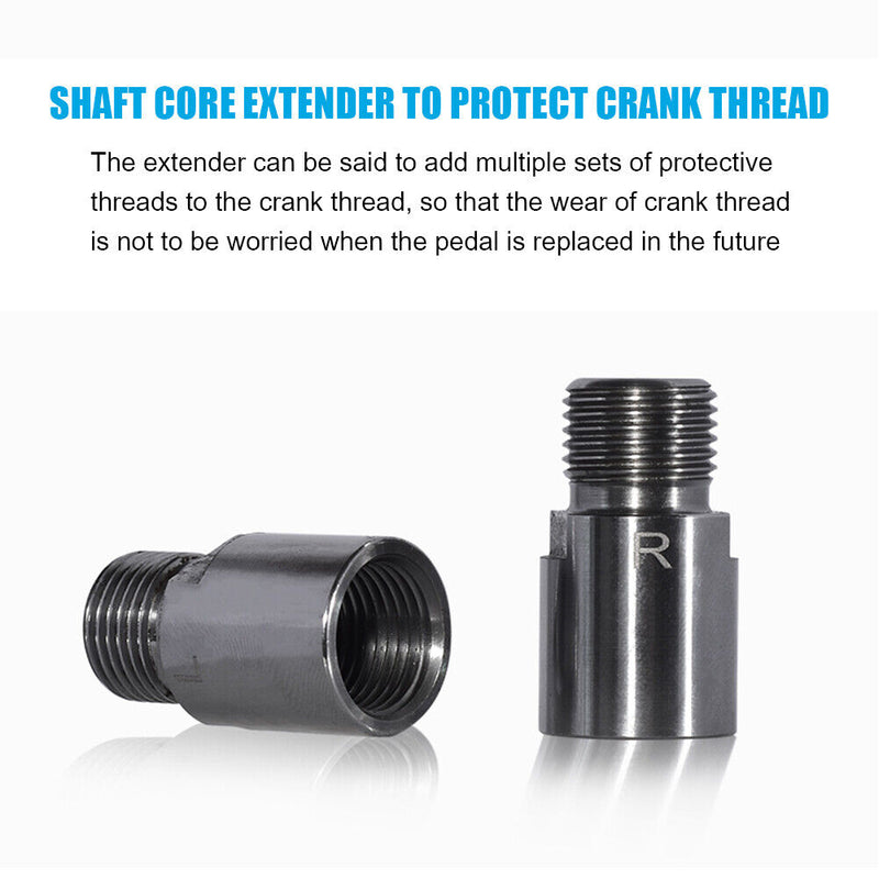 1 Pair Mountain Bicycle Pedal Extender Aluminum Alloy Widen Bike Extension