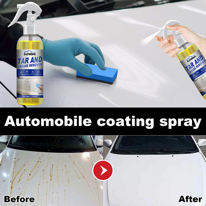 100ml Car Oil Tar Grease Cleaner Solvent Based Formula Exterior Cleaning Spray