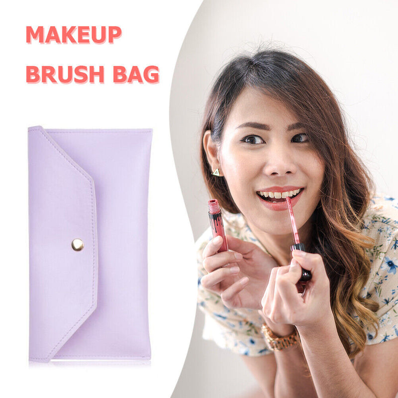 Cosmetic Brushes Set Holder Bag Eyelash Eyebrow Eyeshadow Makeup Tool Organizer