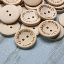 (100pcs/pack) Handmade with love Buttons Scrapbooking Sewing 25mm