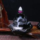 Lotus Ceramic Censer Smog Backflow Office Home Decor (Incense Burner-C) Newly
