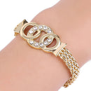 Alloy Diamond Jewelry Sets Stud Earring Ring Bracelet Necklace for Women