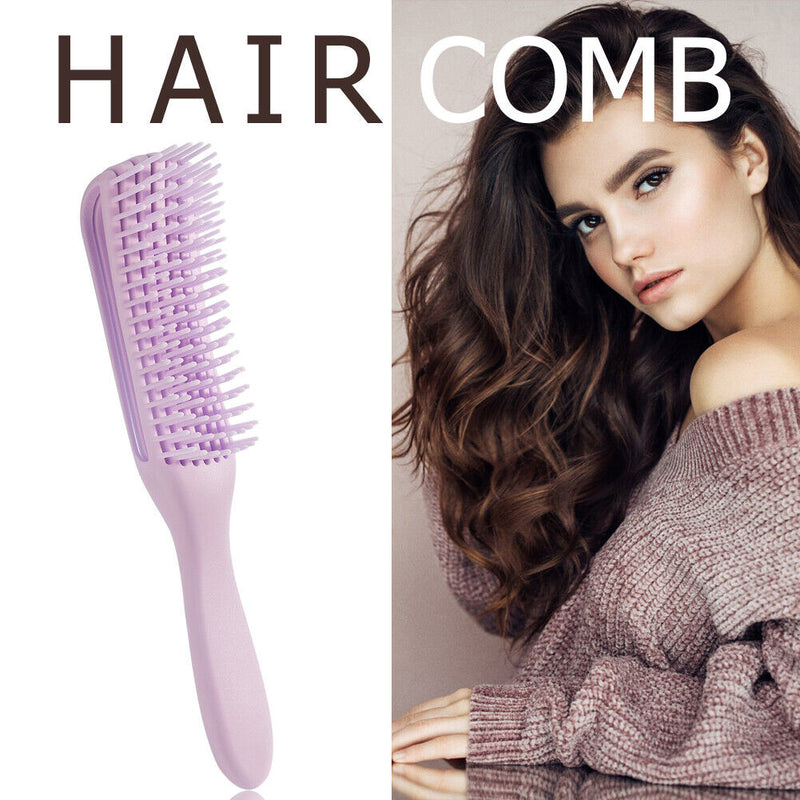 Detangling Hair Scalp Massage Comb Wet Curly Styling Hairbrush(Purple)