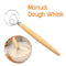 Oak Flour Dough Mixer Stainless Steel Egg Beater Flour Coil Mixer Whisk Stick#