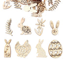 DIY Craft Wooden Eggs Easter Decorations Easter Rabbit Wood Chips Wood Slice