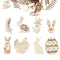 DIY Craft Wooden Eggs Easter Decorations Easter Rabbit Wood Chips Wood Slice