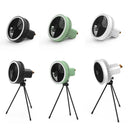 Multifunctional Mini Fan with LED Light Desktop Ceiling Fan (Green Tripod)