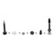 2pcs MTB Road Bike Ready F/V Tubeless Tire Valve for Carbon Rim (Black)