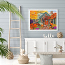 Autumn Courtyard Dog 5D DIY Diamond Painting Kits Full Round Drill Wall Decor