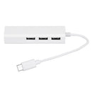 USB 3.1 Type-C to USB 3.0 3 Ports Hub Highspeed Ethernet Internet Adapter C