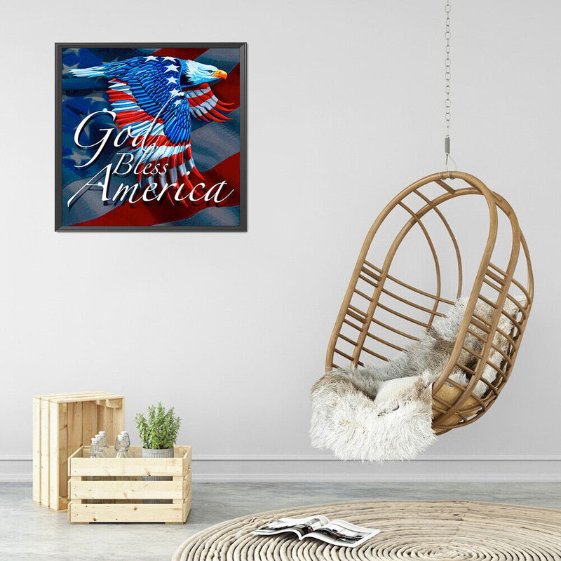 5D Diamond Painting American Eagle Full Round Rhinestone DIY Home Decoration Set