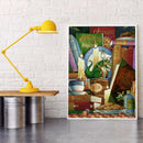 Dinosaur Books Rhinestone Full Round 5D DIY Diamond Painting Kit Wall Picture Ar