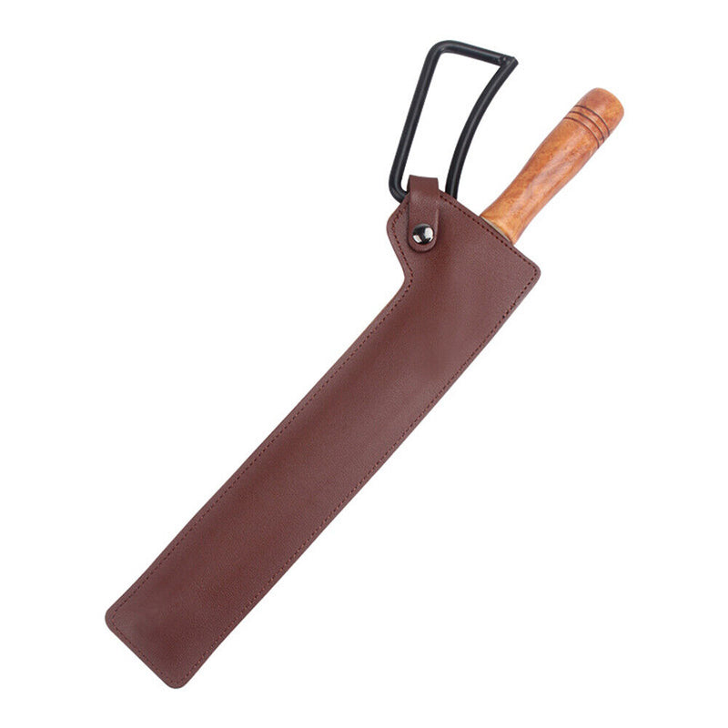 Charcoal Clamp Camping Bonfire Fireplace Fire Tongs with Leather Cover Barbecue