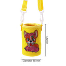 Round Messenger Strap Insulated Bottle Protective Bag (Yellow Pekingese)