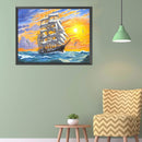 11CT Full Cross Stitch Smooth Sailing Stamped DIY Cotton Thread Print Needlework