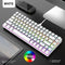 84 Keys Mechanical Gaming Keyboards Mini Wired for Gamer (Red Axis White)