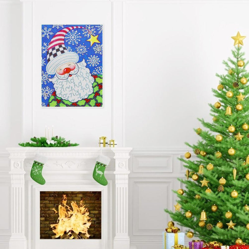 5D DIY Special Shaped Diamond Painting Santa Claus Embroidery Kits Home Decor