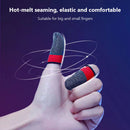 Gaming Finger Sleeve for PUBG Game Controller Gloves Fingertips (Black+Red)