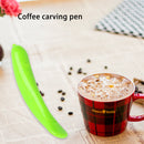 Electrical Latte Pen Coffee Carving Cappuccino Pull Flower Decor (Green)