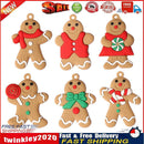 6pcs Xmas Gingerbread Man Tree Pendant Room Cute Hanging Decor (Small B) Newly