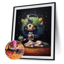 5D DIY Full Drill Round Shape Unicorns Rhinestone Diamond Drawing Kit for Home