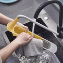 Telescopic Sink Storage Rack Holder Adjustable 2-in-1 Sink Basket (Yellow) Newly