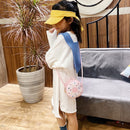 Kids Girls Shoulder Round Shaped Messenger Bag Donuts Leather Street Money Purse