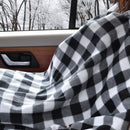 Electric Car Blanket Heated Fleece Travel Throw with Timer (Black White) Newly