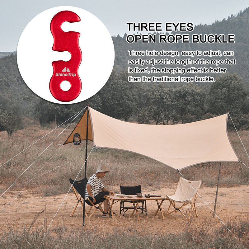 10pcs Outdoor Camping Rope Paracord Cord Rope Stopper Adjustable Fixed Buckle