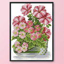 Flowers Cross Stitch 14CT Stamped Canvas DIY Embroidery Needlework (H638) Newly