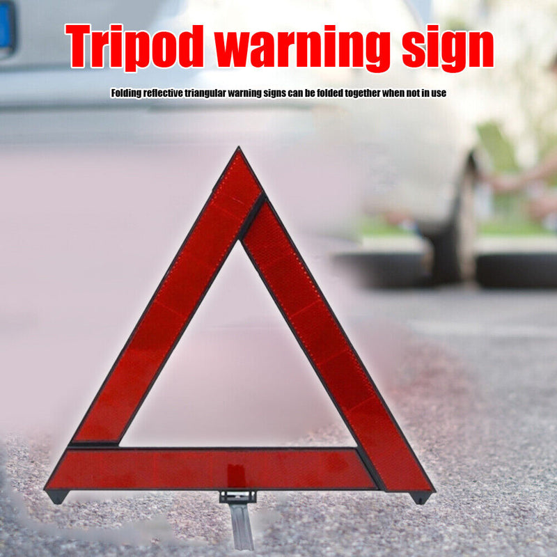 Car Emergency Breakdown Safety Warning Tripod Foldable Triangle Reflector Sign
