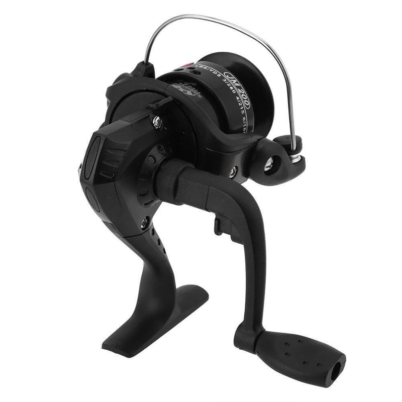 Metal Spinning Fishing Reel High Speed G-Ratio 5.2:1 Without Line (Black)