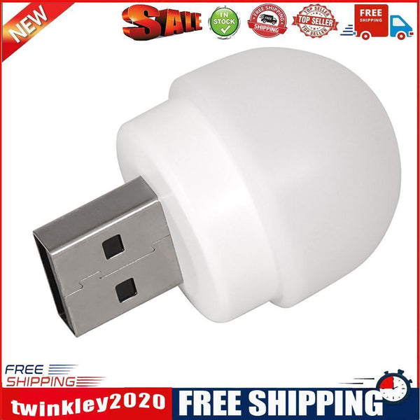 USB Plug Lamp Computer Mobile Power Charging USB Night Light (1pc-Warm)