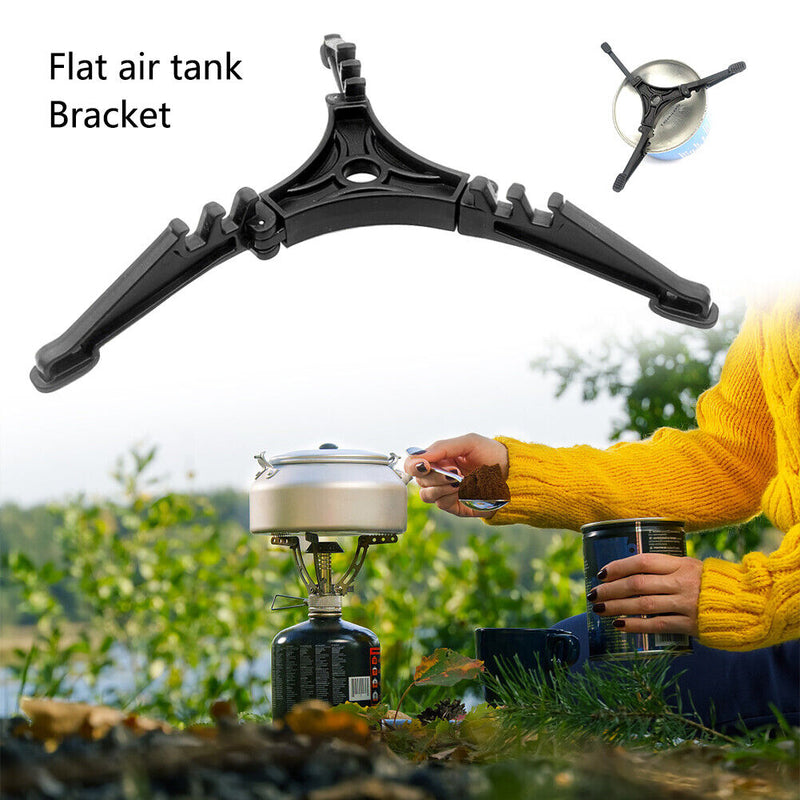 Outdoor Camping Gas Holder Tank Foldable Canister Tripod Stand Base Bottle
