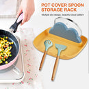 Silicone Utensil Rest with Drip Pad Cloud Rack with Pot Lid Holder (Blue) Newly