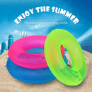 Swim Ring Inflatable Fluorescent Swimming Pool Float for Baby Kid Child Adu