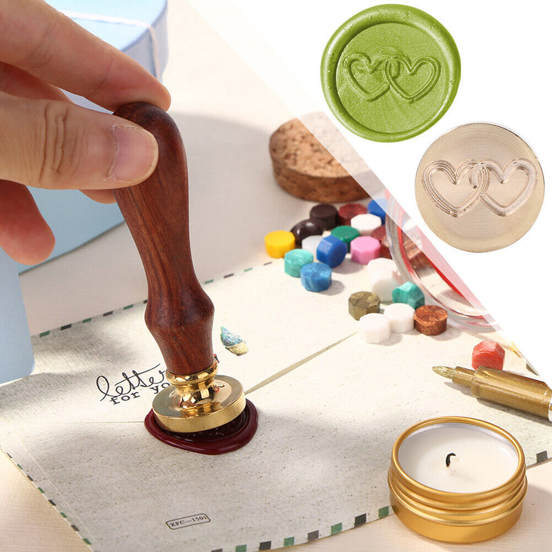 Retro Round Love Heart Sealing Wax Stamp Head DIY Wedding Invitations Hobby Tool