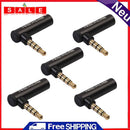 kingromargo 90 degree right angle 3.5mm male to female adapter connector (5pcs