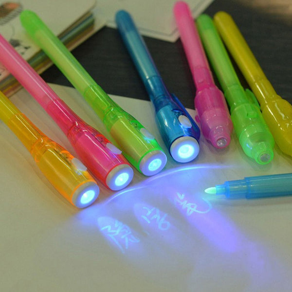 Waterproof Drawing Combo UV Light 2 In 1 Painting Marker Invisible Ink Pen