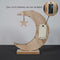 Eid Decor Wooden Ornament Moon LED Light EID Mubarak Light Night Lamp