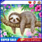 DIY Handpainted Sloth Oil Paint by Numbers Picture Drawing Craft Kit Artwork