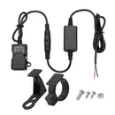 Dual Waterproof USB Port Motorcycle Charger Socket Adapter Black Motorbike B5P8