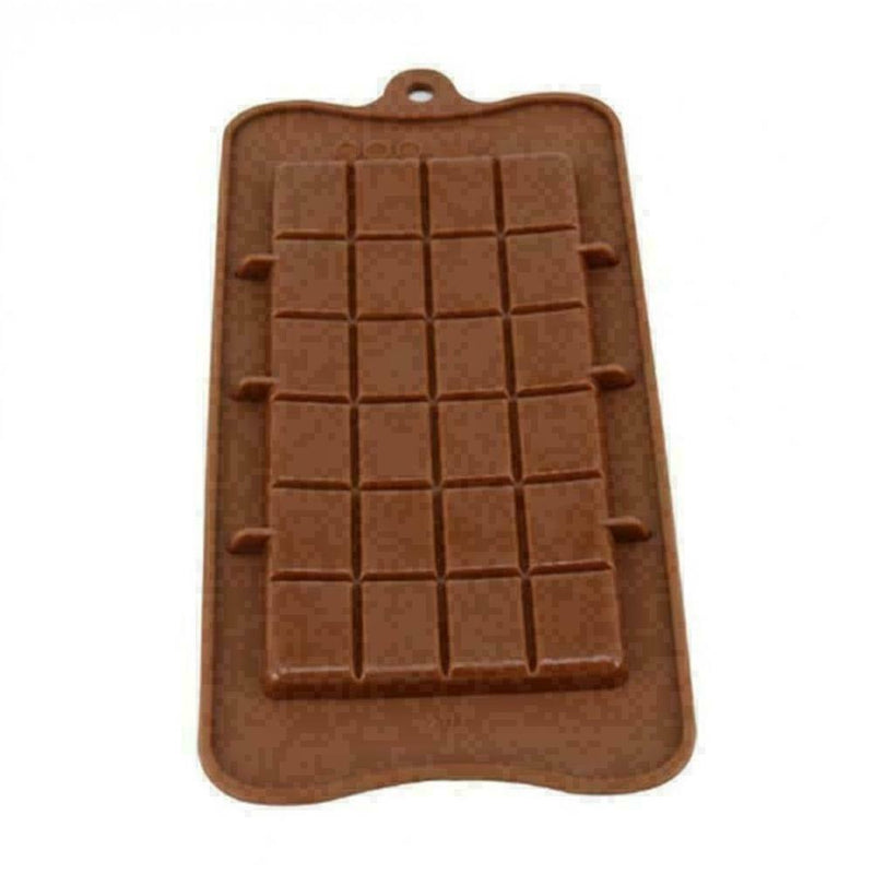 24 Grid Chocolate Candy Sugar Mould Bar Block Ice Silicone Hot Cake Molds A0G7