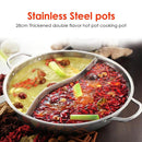 Stainless Steel Single-layer Mandarin Duck Soup Fondue Hot Pot Kitchen Cookware
